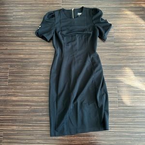 DKNY Black midi dress